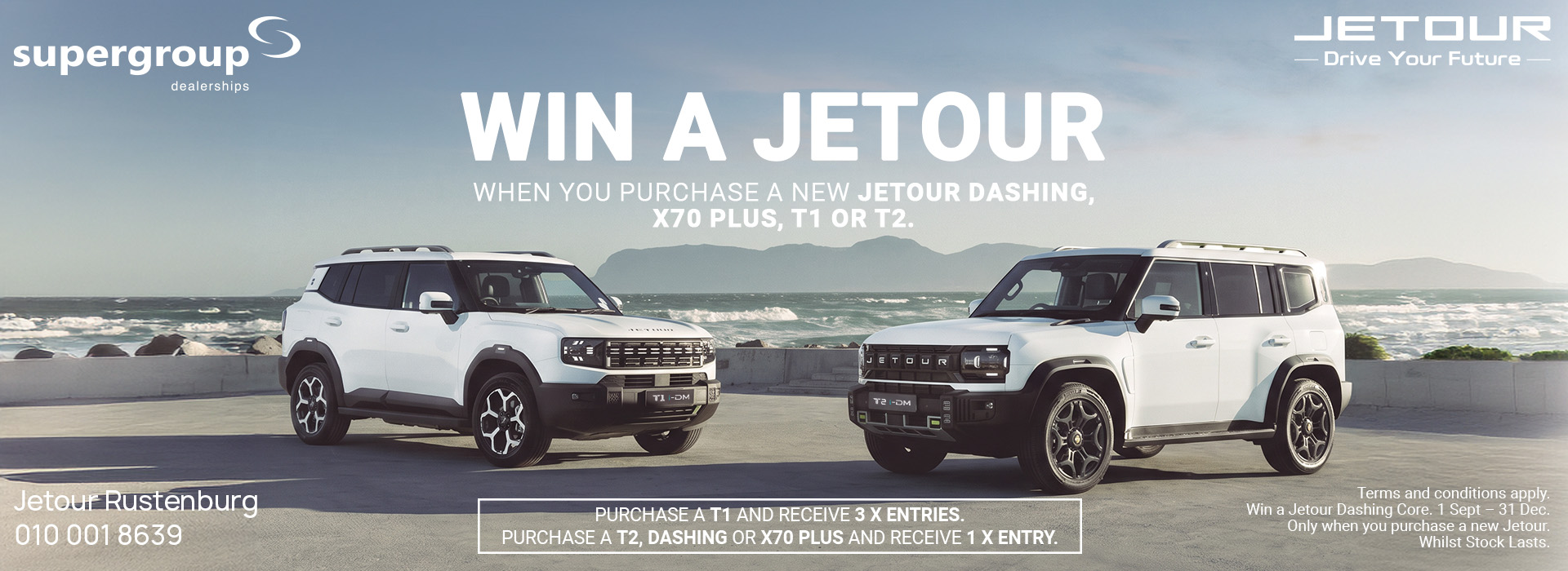 Win a Jetour Dashing at Jetour Rustenburg